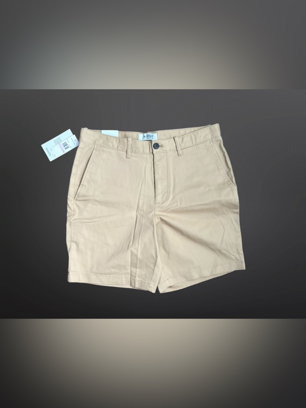 Original Penguin Chino Shorts Mens 32 Khaki Tan Cotton Blend Casual Summer